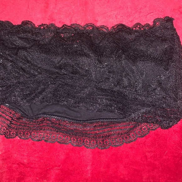Nordstrom Rack Black Lace Bandeau Bra w/ Optional Adjustable Straps Size Small - Picture 4 of 7